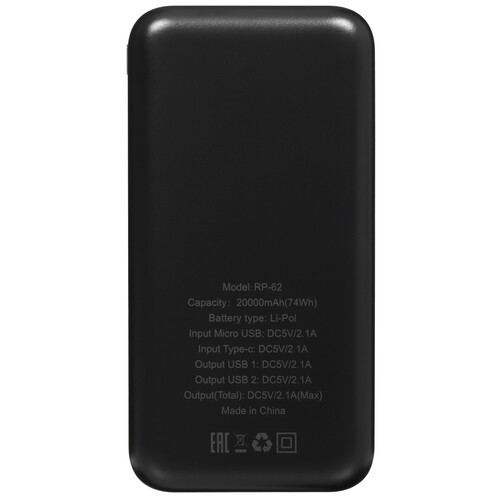 Купить Портативный аккумулятор Red Line RP-62 черный  5488596. Характеристики, отзывы и цены в Донецке