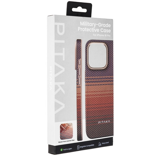 Купить Накладка  Pitaka Military-Grade Protective Case для Apple iPhone 16 Pro коричневый/серый  5492722. Характеристики, отзывы и цены в Донецке