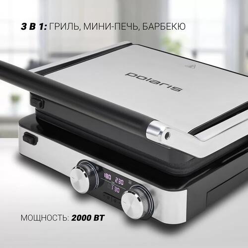 Купить Гриль Polaris PGP 2302D серебристый  4700530. Характеристики, отзывы и цены в Донецке