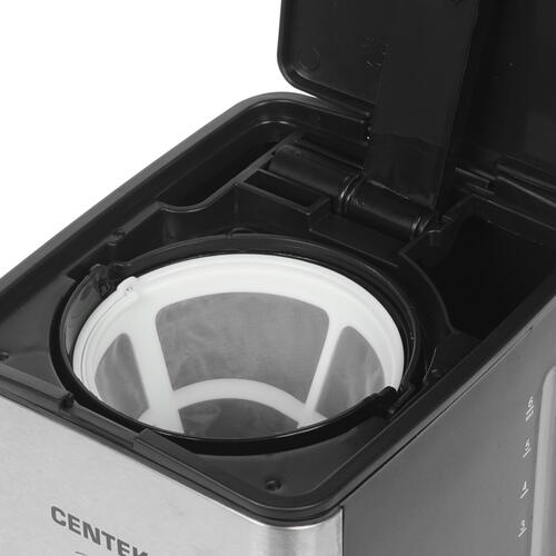 Купить Кофеварка капельная Centek CT-1144 серебристый  8123651. Характеристики, отзывы и цены в Донецке