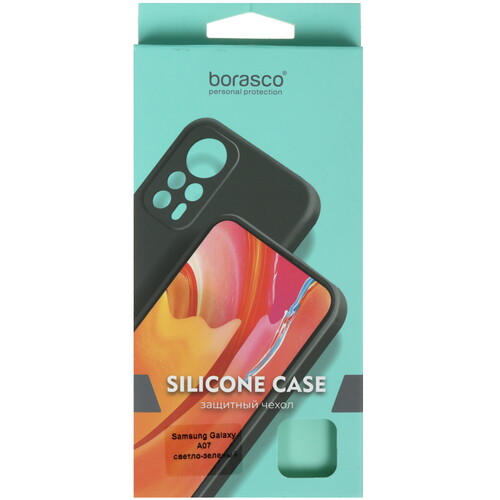 Купить Накладка  BoraSCO для Samsung Galaxy A07 зеленый  5634886. Характеристики, отзывы и цены в Донецке