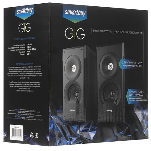 Купить Колонки SmartBuy GIG черный  5366274. Характеристики, отзывы и цены в Донецке