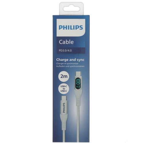 Купить Кабель круглый PHILIPS USB Type-C - USB Type-C белый 2 м  5492651. Характеристики, отзывы и цены в Донецке