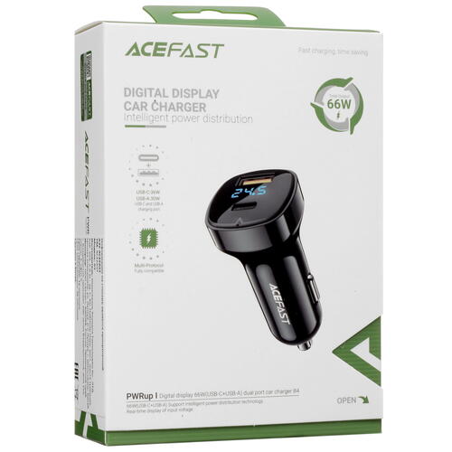 Купить Автомобильное ЗУ ACEFAST B4 черный  5415409. Характеристики, отзывы и цены в Донецке