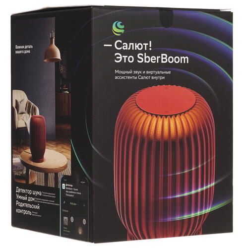 Купить Умная колонка SberBoom красный  5093619. Характеристики, отзывы и цены в Донецке