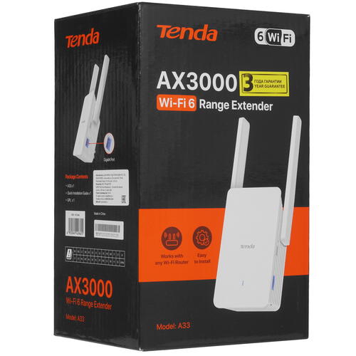 Купить Усилитель беспроводного сигнала Tenda A33  5075440. Характеристики, отзывы и цены в Донецке
