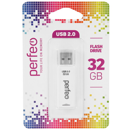 Купить Память USB Flash 32 ГБ Perfeo C06 [PF-C06W032]  9209137. Характеристики, отзывы и цены в Донецке