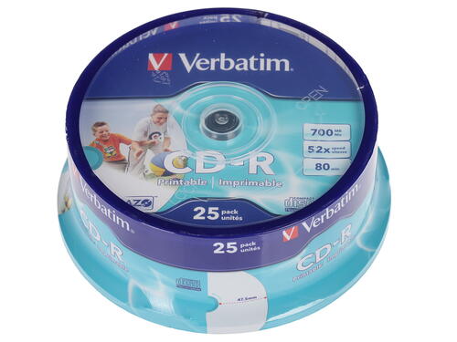Купить CD-диск Verbatim CD-R, 0.7 ГБ, Cake Box, 52x, 25 шт  0008617. Характеристики, отзывы и цены в Донецке