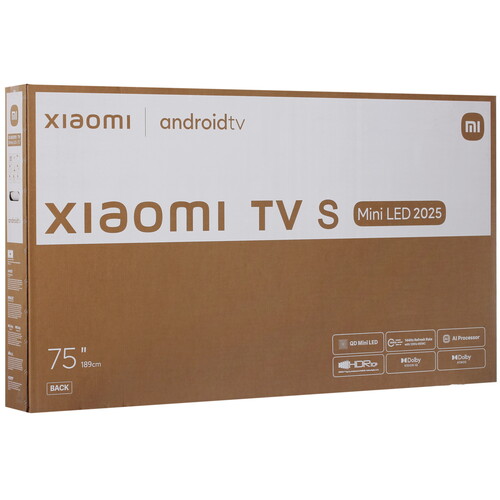 Купить 75" (190.5 см) Телевизор Xiaomi TV S Mini 75 2025 серый  5612721. Характеристики, отзывы и цены в Донецке