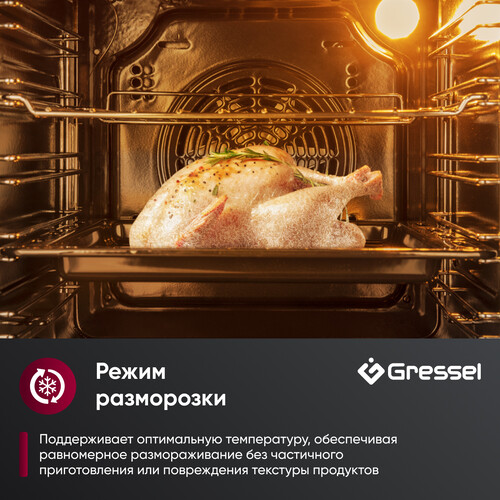 Купить Электрический духовой шкаф Gressel RU6ES7759000 черный  9256880. Характеристики, отзывы и цены в Донецке