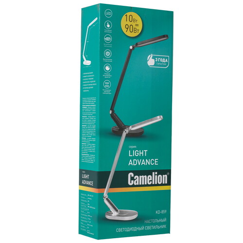 Купить Настольный светильник Camelion KD-859 C01 белый  9125246. Характеристики, отзывы и цены в Донецке