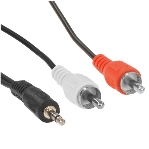 Купить Кабель   Сигнал jack 3.5 мм - 2RCA черный  5480114. Характеристики, отзывы и цены в Донецке