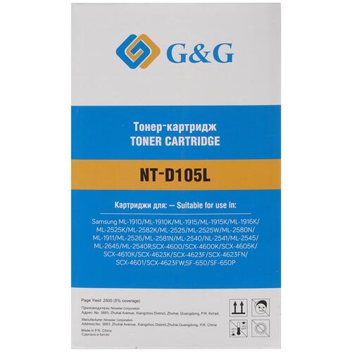 Купить Картридж лазерный G&G NT-D105L черный, с чипом  0186690. Характеристики, отзывы и цены в Донецке