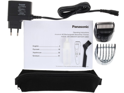 Купить Машинка для стрижки Panasonic ER-GB80 серебристый/черный  1083389. Характеристики, отзывы и цены в Донецке