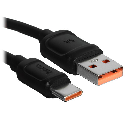 Купить Кабель круглый Hoco USB Type-C - USB 2.0 Type-A черный 1 м  5635367. Характеристики, отзывы и цены в Донецке