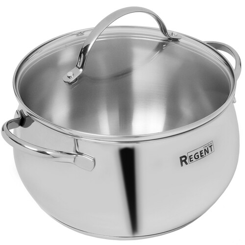 Купить Кастрюля Regent inox Apple B 93-B-13 5.5 л 22 см серебристый  5448465. Характеристики, отзывы и цены в Донецке