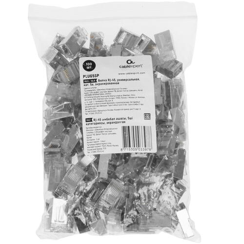 Купить Коннектор RJ45 Cablexpert PLUG5SP  4901466. Характеристики, отзывы и цены в Донецке