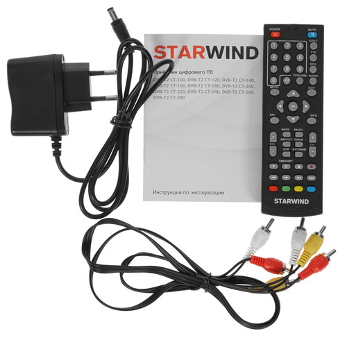 Купить Приставка для цифрового ТВ Starwind CT-200 черный  8130299. Характеристики, отзывы и цены в Донецке
