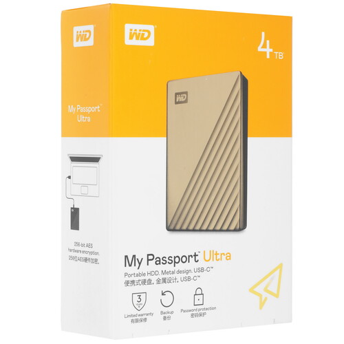 Купить 4 ТБ Внешний HDD WD My Passport Ultra  5602274. Характеристики, отзывы и цены в Донецке
