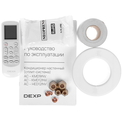 Купить Кондиционер настенный сплит-система DEXP AC-HED12INV белый  9177424. Характеристики, отзывы и цены в Донецке