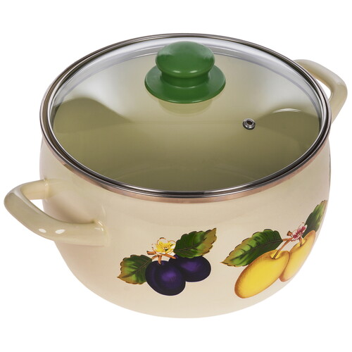 Купить Кастрюля METROT Фруктовое ассорти 383747 5.4 л 22 см бежевый  9211044. Характеристики, отзывы и цены в Донецке