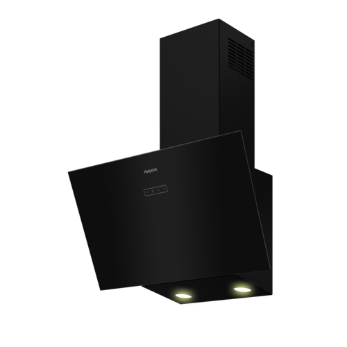 Купить Вытяжка наклонная Hotpoint HPHV 63LT BL черный/черный  9106743. Характеристики, отзывы и цены в Донецке