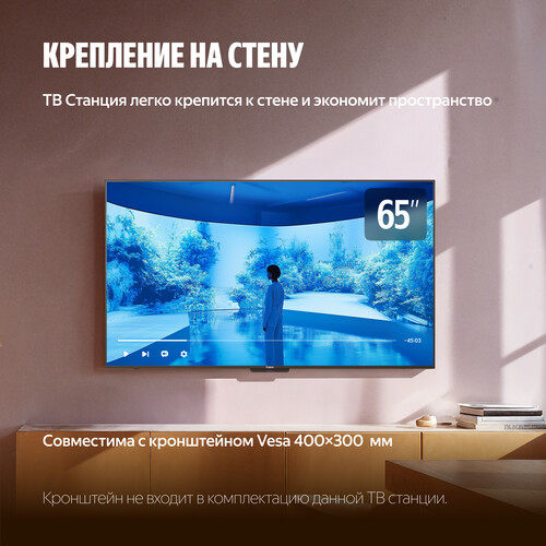 Купить 65" (164 см) Телевизор Яндекс ТВ Станция Про MiniLED YNDX-00104 черный  5635022. Характеристики, отзывы и цены в Донецке