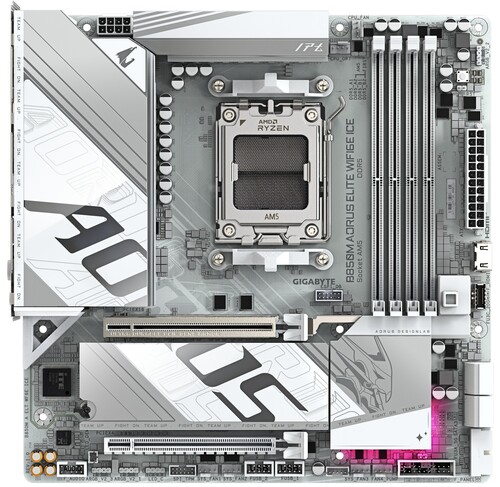 Купить Материнская плата GIGABYTE B850M AORUS ELITE WIFI6E ICE  5608140. Характеристики, отзывы и цены в Донецке