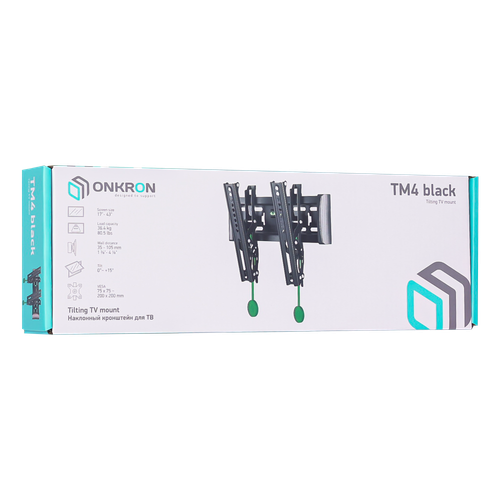 Купить Кронштейн для ТВ ONKRON TM4 черный  4830300. Характеристики, отзывы и цены в Донецке
