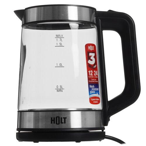 Купить Электрочайник Holt HT-KT-012 серебристый  9283438. Характеристики, отзывы и цены в Донецке