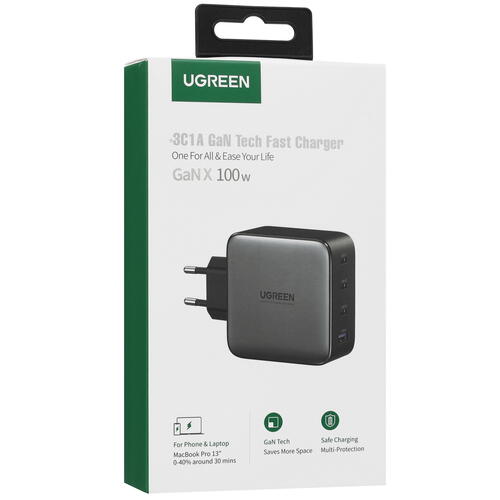 Купить Сетевое зарядное устройство Ugreen CD226 черный  5359061. Характеристики, отзывы и цены в Донецке