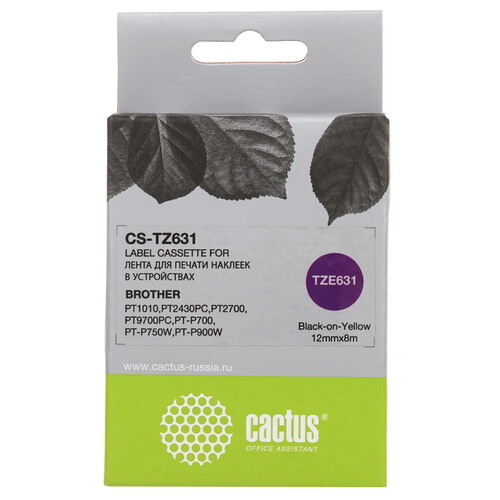 Купить Лента для печати наклеек Cactus CS-TZ631  8159135. Характеристики, отзывы и цены в Донецке