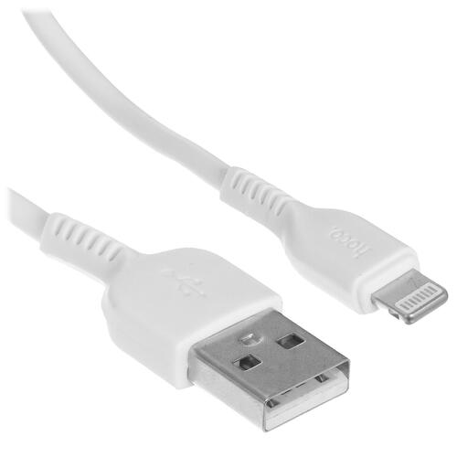 Купить Кабель круглый Hoco Lightning 8-pin - USB 2.0 Type-A белый 1 м  5452379. Характеристики, отзывы и цены в Донецке