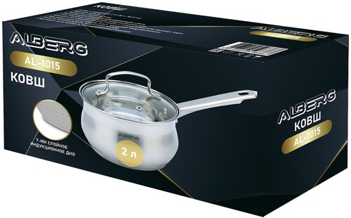 Купить Ковш ALBERG Optimo AL-1015 2 л серебристый  9156136. Характеристики, отзывы и цены в Донецке