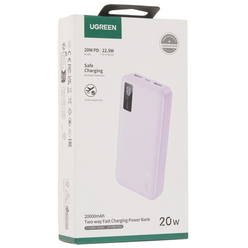 Купить Портативный аккумулятор Ugreen PB312 фиолетовый  9286537. Характеристики, отзывы и цены в Донецке