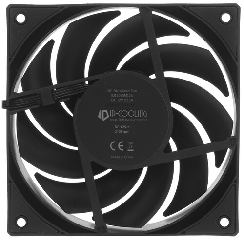 Купить Вентилятор ID-COOLING DF-125-K  черный  9284805. Характеристики, отзывы и цены в Донецке