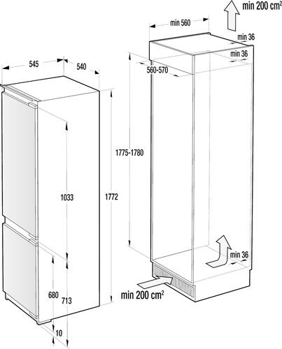 Купить Встраиваемый холодильник Gorenje NRKI2181E1  1269368. Характеристики, отзывы и цены в Донецке