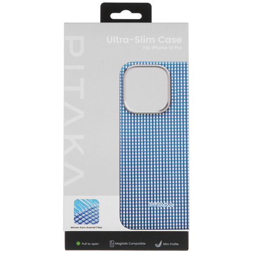 Купить Накладка  Pitaka Ultra-Slim Case для Apple iPhone 16 Pro синий/голубой  5492715. Характеристики, отзывы и цены в Донецке