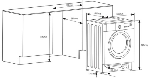 Купить Встраиваемая стирально-сушильная машина Hansa WDHG814BIB  9915825. Характеристики, отзывы и цены в Донецке