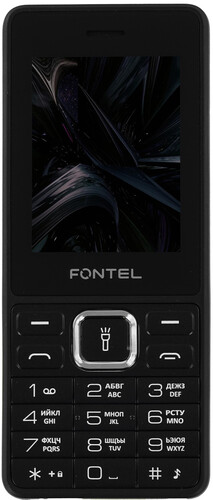 Купить Сотовый телефон Fontel FP240 черный/зеленый  9204090. Характеристики, отзывы и цены в Донецке
