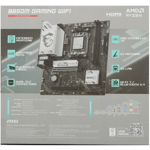Купить Материнская плата MSI B850M GAMING WIFI  5636400. Характеристики, отзывы и цены в Донецке