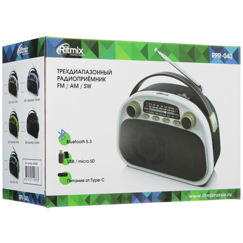 Купить Радиоприемник Ritmix RPR-040 коричневый  9201107. Характеристики, отзывы и цены в Донецке