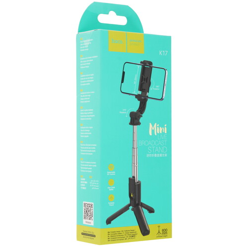 Купить Трипод для селфи Hoco K17 черный  9237739. Характеристики, отзывы и цены в Донецке