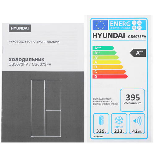 Купить Холодильник многодверный   Hyundai CS6073FV белый  9915118. Характеристики, отзывы и цены в Донецке
