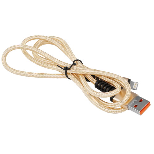 Купить Кабель круглый GoPower Lightning 8-pin - USB 2.0 Type-A золотистый 1 м  5479659. Характеристики, отзывы и цены в Донецке