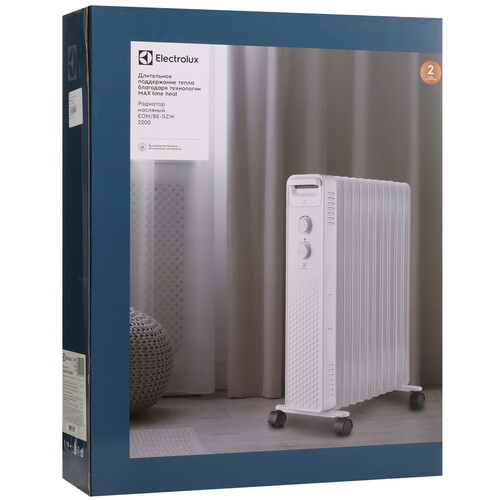 Купить Масляный обогреватель Electrolux EOH/BE-11ZW 2200 белый  9290871. Характеристики, отзывы и цены в Донецке