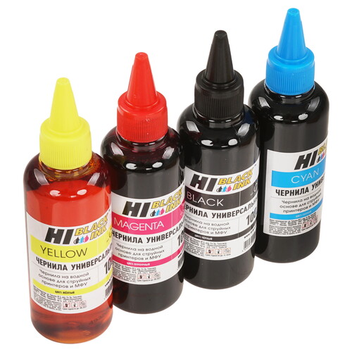 Купить Чернила водорастворимые Hi-Black тип C-V1 голубой, желтый, пурпурный, черный  5635243. Характеристики, отзывы и цены в Донецке
