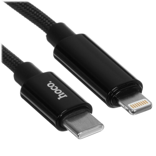 Купить Кабель круглый Hoco Lightning 8-pin - USB Type-C черный 1.2 м  5493024. Характеристики, отзывы и цены в Донецке