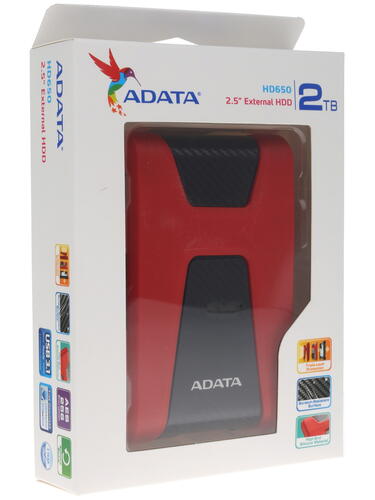 Купить 2 ТБ Внешний HDD ADATA HD650 [AHD650-2TU31-CRD]  1190764. Характеристики, отзывы и цены в Донецке