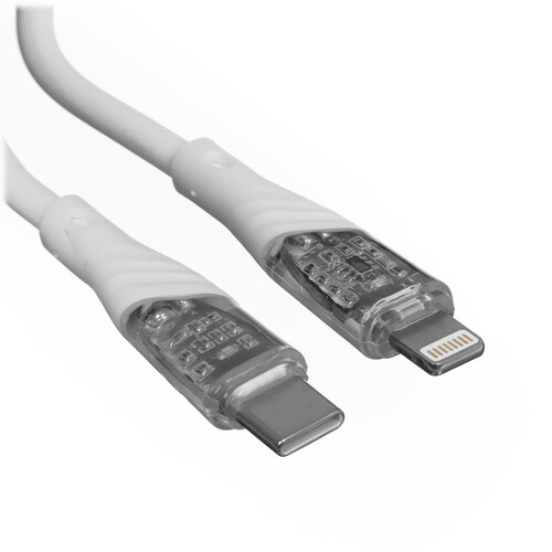 Купить Кабель круглый GAL Lightning 8-pin - USB Type-C белый 2 м  5485290. Характеристики, отзывы и цены в Донецке